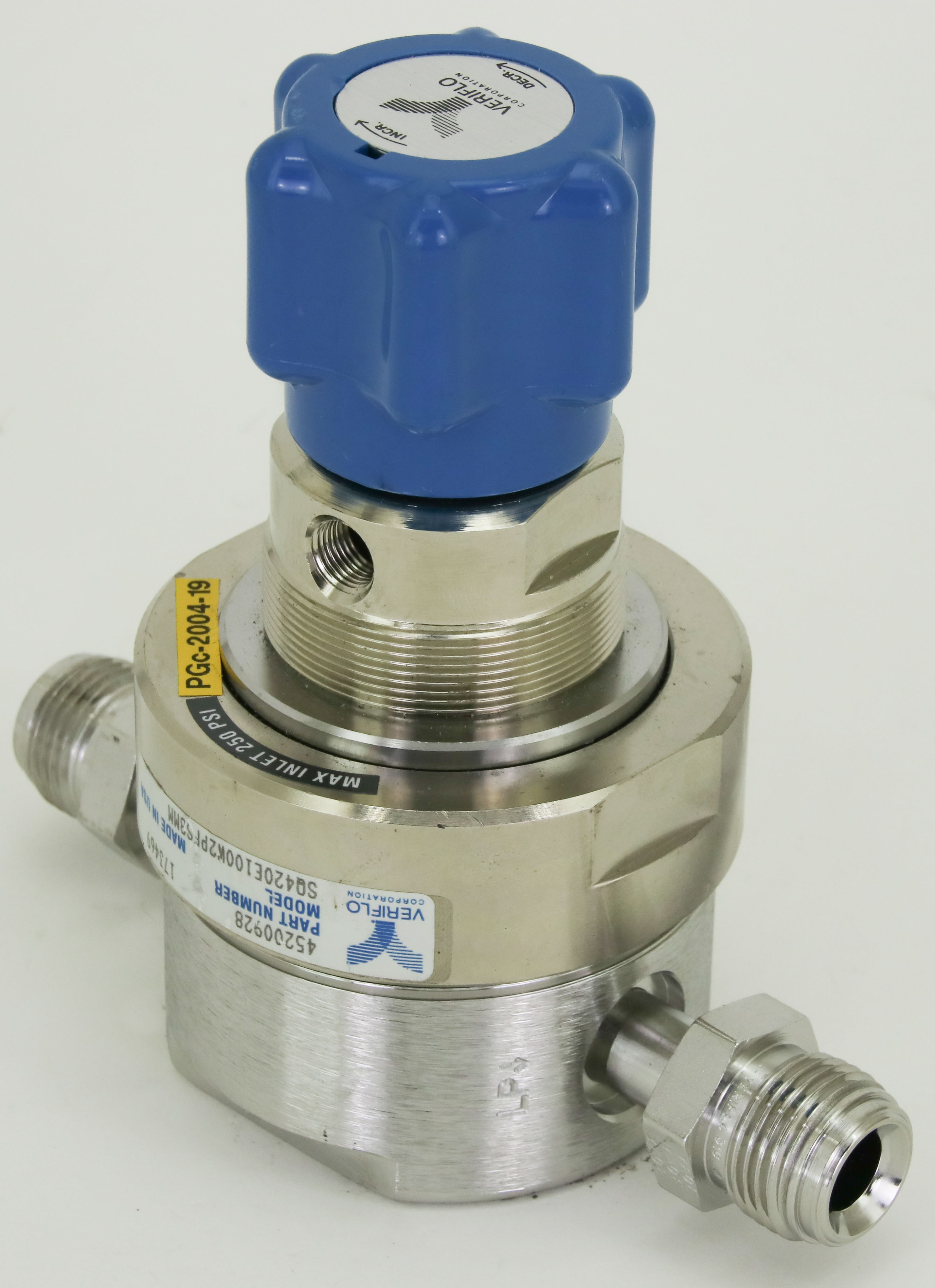ハッピー 11371 VERIFLO HIGH PURITY 2-WAY REGULATOR VALVE, P/N: 45200928